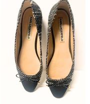 Karl Lagerfeld Tweed Ballet Flats