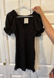 Black Ruffle Mini Dress