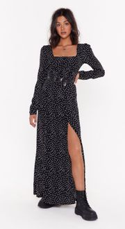 Square Polka Dot Maxi Dress