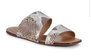 Saks Fifth Avenue Snake Python leather slides sandals 8