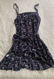 Zaful Navy Blue Floral Romper