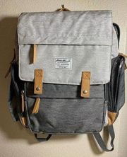 Eddie Bauer First Adventure light and dark gray backpack/diaper bag