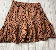 455-THE RITZY GYPSY Animal Print Skirt