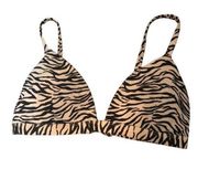 Hollister  animal print bikini top. Tan base with black stripes