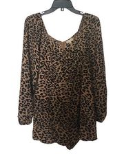 MainStrip Romper in Animal Print, NWT