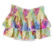 Victoria’s Secret Tiered Bright Colored Ruffle Bathing Suit Cover Up Mini Skirt