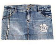 OLD NAVY SPECIAL EDITION EMBROIDERED DENIM MINI SKIRT SIZE 12