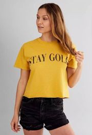 Modish Rebel Stay Gold Cropped Tee