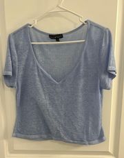 Blue Cropped Tee