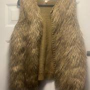 Faux Fur Sweater Vest