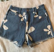 NWT  Denim Shorts Floral Print