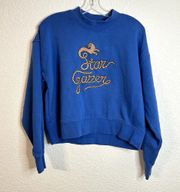 Scotch & Soda Stargazer Crewneck Sweatshirt Womens SIze Small Blue Orange