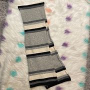 Lauren Ralph Lauren Black & Grey Stripe Scarf