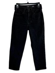 Old Navy Petite SZ 2P Sky-Hi Straight Jeans Hi-Rise Zip-Fly Pockets Black Wash