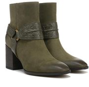 NEW Vionic Carnelia Boot Green Nubuck Leather Water Resistant Ankle Bootie 8