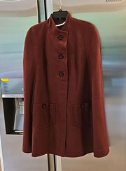 💕TRINA TURK💕 Parker Cape ~ Knit Melton Cab Frank Medium M NWT