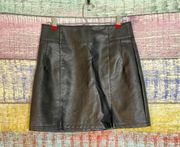 Faux Leather Miniskirt