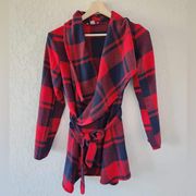 Favlux Red Buffalo Belted Cardigan Size Med