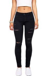 Wax Women's high rise Skinny Jegging Jeans w Distressing Jeans size 5/27