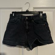 black pack sun mom style jean shorts, barely worn, like new