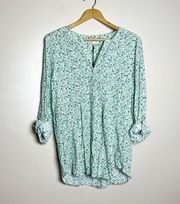 SALE! Green Floral Jane & Delancey Blouse Size L NWT