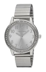 Silver Bezel Expansion Band Ladies Watch NWT