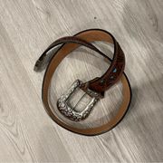3D Western Leather Belt M