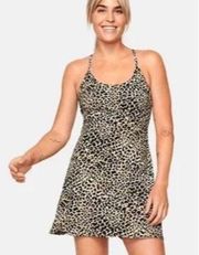 The Exercise Dress in Leopard Print Medium Built-In Shorts Active