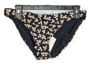 Tory Burch Printed Bikini Bottom Black Little Leaves M