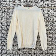 United Colors of Benetton cream wool crewneck sweater