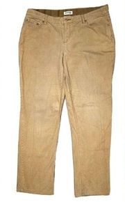 St Johns Bay Womens Corduroy Straight Mid Rise Jeans Size 12 