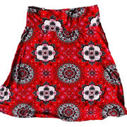 Very soft, red skirt. Fun to spin. Lots of stretch, L, 14, 12, 16, xl desigual