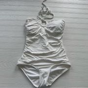 Michael Michael Kors white one piece halter  swimsuit Size 10