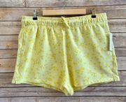 Abound Yellow Floral Pull On Shorts Size Large NWT