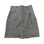 SheIn  Checkered Midi Black and White Skirt