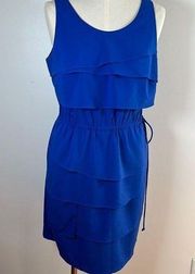 Shelby + Palmer Sleeveless Layered Front Midi Dress Women's Size 8