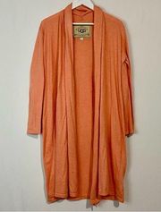 UGG Women’s Long Sleeve Long Open Front Cardigan Orange Size XS FLAW