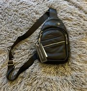 Black Crossbody Vegan Leather Bag