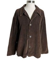 San Francisco Blazer Womens Medium Brown Corduroy Relaxed Jacket