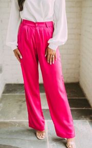 Pink / fuchsia Dress Pants (shiny satin-like material)