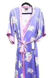 NWT S  Concepts Intimate Matching Set Nightgown Robe Slip Floral Lingerie