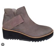 Eileen Fisher Lark Gray Leather Chelsea Boot Women's Size 8