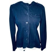 Converse Jacket Navy Military Peplum Blazer L