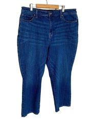 Talbots Womens Size 16P 16 Petite Blue Modern Ankle Hi-Rise Denim Jeans Stretch