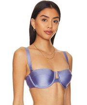 Zimmermann Cira Balconette Bikini Top in Cornflower