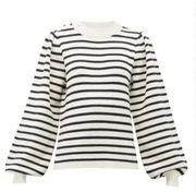 Ganni Baloon Sleeve Striped Sailor Sweater