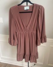 Judith March Mauve Babydoll Dress Size Medium