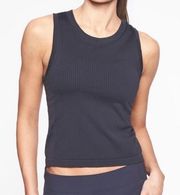 Athleta Navy Blue Ribbed Seamless Tank Size Small