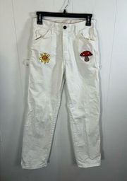 Dickies Drew Phillips mnerchwhite 28 x 30 embroidered patch carpenter jeans.