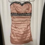 Sequin Hearts strapless sequenced beaded dress